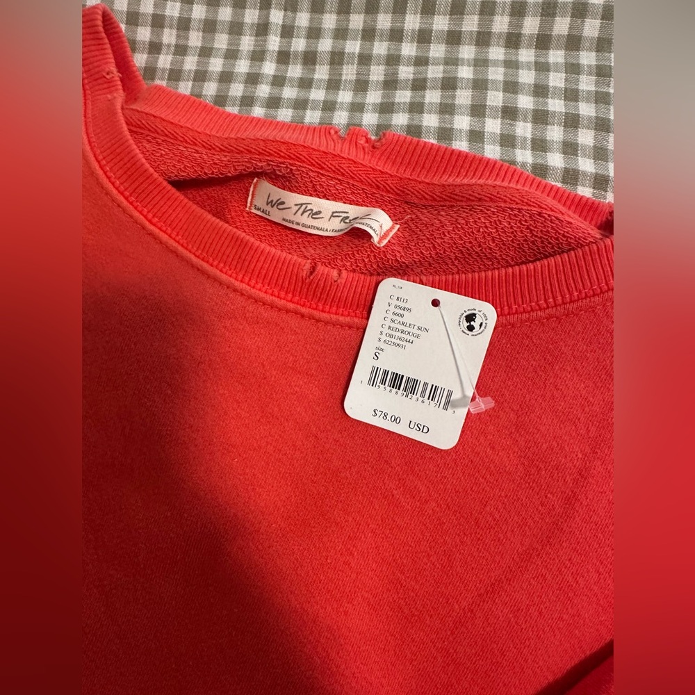 Free People Vibrant Red Sweatshirt - Picture 2 of 3